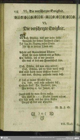 VI. Die verscherzte Ewigkeit