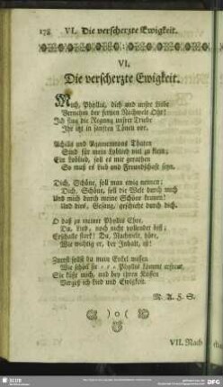 VI. Die verscherzte Ewigkeit