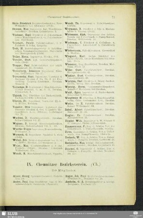 IX. Chemnitzer Bezirksverein.