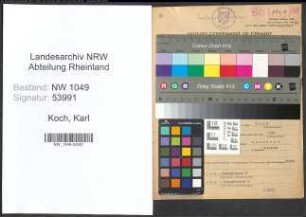 Entnazifizierung Karl Koch , geb. 23.07.1895 (Eichinspektor)