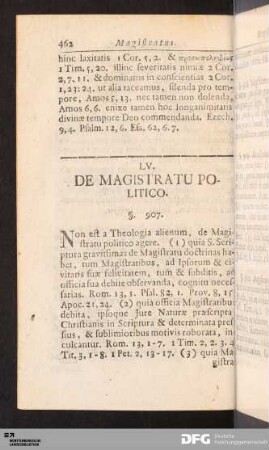 LV. De Magistratu Politico.