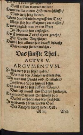 Das fünffte Theil.