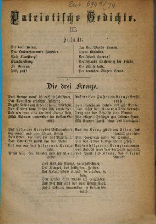 Patriotische Gedichte