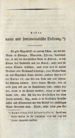 Ueber naive und sentimentalische Dichtung