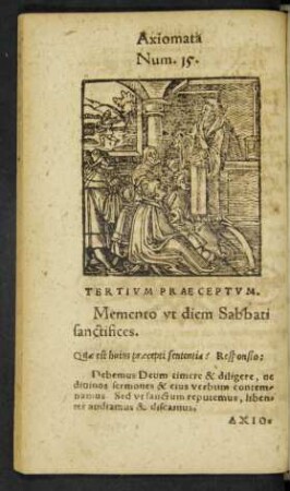Tertium Praeceptum.