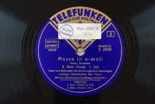 Messe in e-moll : 2. Satz: Gloria; 1. Teil / Anton Bruckner