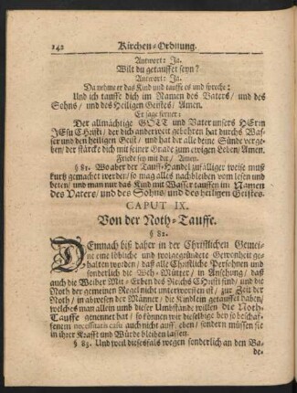 Caput IX. Von der Noth-Tauffe.