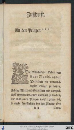 Zuschrift.