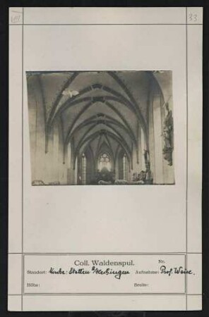 Kirche (Inneres, Gewölbe) Standort: Stetten bei Hechingen