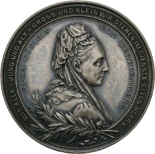 Medaille auf den Tod der Königin Olga 1892