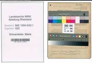 Entnazifizierung Maria Schoenleber , geb. 03.09.1897 (Lehrerin)