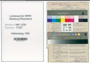 Entnazifizierung Otto Habersang , geb. 29.01.1901 (Techniker)