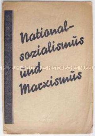 Flugschrift mit dem Wortlaut der Reichstagsrede des SPD-Abgeordneten Rudolf Hilferding vom 11. Mai 1932 in Erwiderung des "Nationalsozialistischen Programms" von Gregor Strasser vom 10. Mai 1932