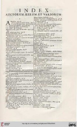 Index auctorum, rerum et verborum
