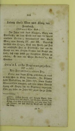 Otto's I. erste Regierungsjahre