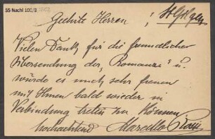 Brief an B. Schott's Söhne : 02.09.1895