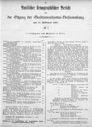 No. 7, 14. Februar 1901