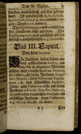 Das III. Capitel. Von dem Accent