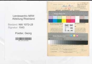 Entnazifizierung Georg Poetter , geb. 16.02.1900 (Lehrer)