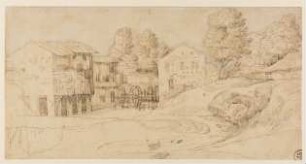 Landschaft mit Wassermühle