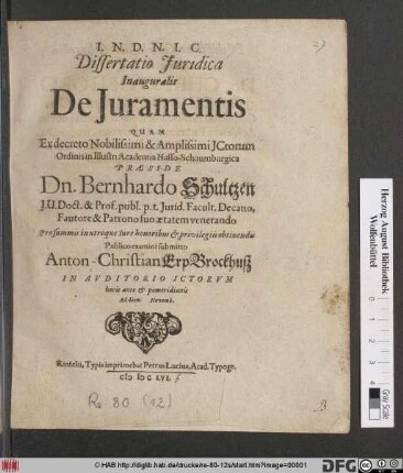 Dissertatio Iuridica Inauguralis de Iuramentis