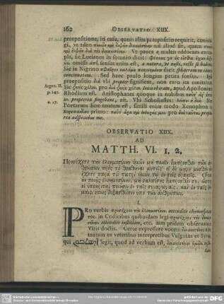 Observatio XIIX. Ad Matth. VI. 1. 2.