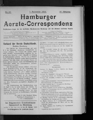 No. 36. 7. September 1913. 16. Jahrgang.