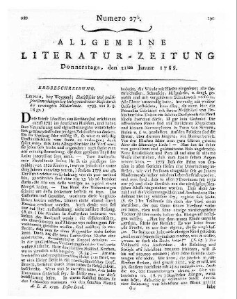Monatsregister vom Januar 1788