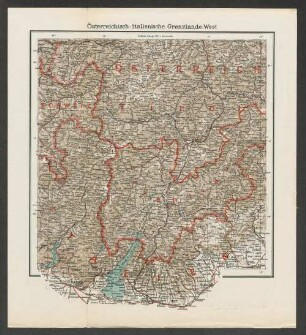 Karte: Österreichisch-italienische Grenzlande. West