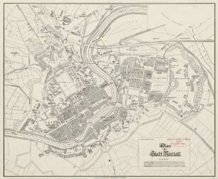 Plan der Stadt Rastatt