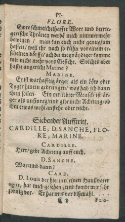 Siebender Aufftritt.