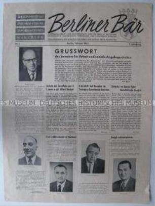 Erste Ausgabe des Informationsblattes "Berliner Bär" für ausländische Gastarbeiter