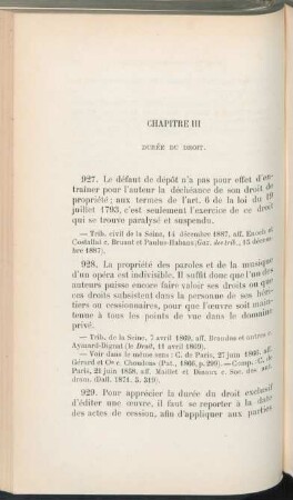 Chapitre III. Durée du droit