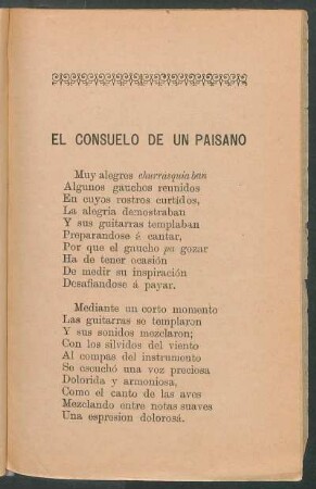 El consuelo de un paisano