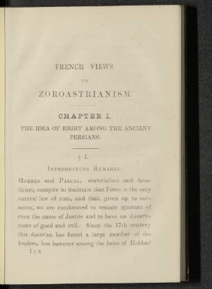 Chapter I. The idea og right among the ancient Persians.