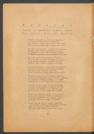 Canto a Federico García Lorca