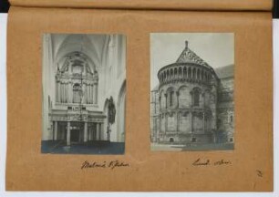 St. Peter, Malmö. Dom St. Laurentius, Lund: Innenansicht Malmö, Choransicht Lund (aus: Skizzen- und Fotoalbum 27)