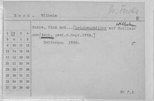 Beck, Wilhelm - Becker, Ursula