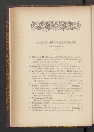 Monete imperiali romane oro e argento