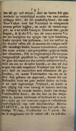 Eenen Particulieren Brief : Geschreven aen eenige Borgers van Brussel