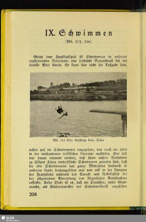 IX. Schwimmen
