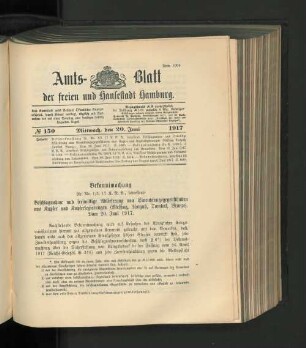 No. 150, 20. Juni 1917