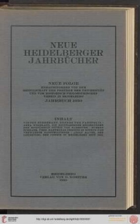N.F.: Neue Heidelberger Jahrbücher