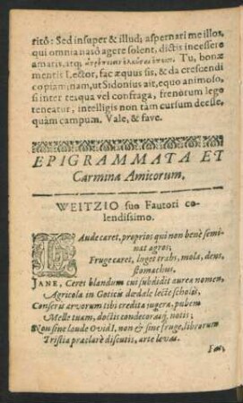 Epigrammata Et Carmina Amicorum.
