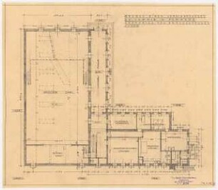 Gemeindehaus, Cammin Vorprojekt: Grundriss EG 1:100