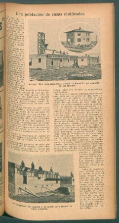 Una población de casas moldeadas
