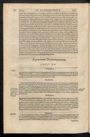 Argumentum Decimumquintum. Caput XV.