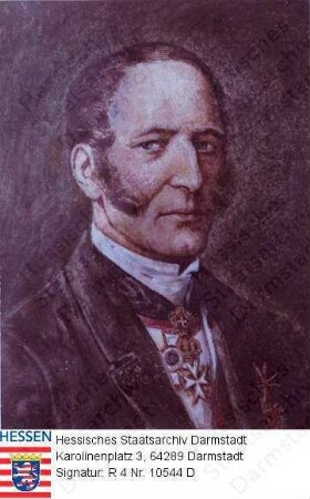 Senarclens-Grancy, August Freiherr v. (1794-1871) / Porträt, mit Orden, Brustbild