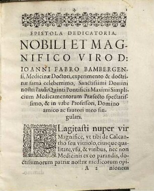 Raimvndi Mindereri ... De Calcantho Sev Vitriolo Eivsqve Qvalitate, Virtvte, Ac Viribvs, Nec Non Medicinis ex eo parandis. Disqvisitio Iatrochymica : Frigidis Ac Crvdis Qvorundam de Vitriolo sinistre sentientium opinionibus & sententiis opposita