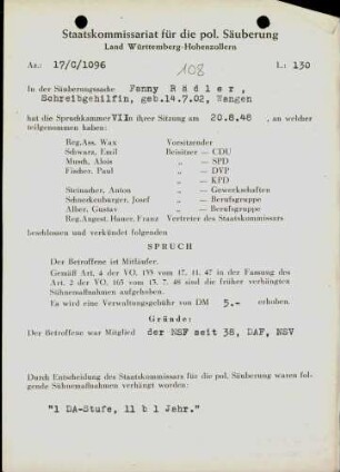 Rädler, Fanny